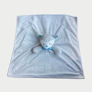 Lovey Bear Wolf Sheep Gray & Teal Plush Security Blanket Baby Lovey